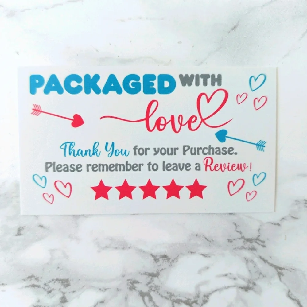 100 Thank You Cards insert business card - Picture 8 of 16